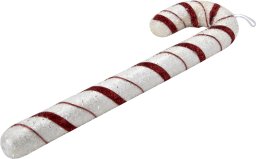 Ozdoba choinkowa Laska 40,5 cm MAXI biało-czerwona