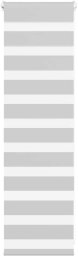 vidaXL Roleta zebra, jasnoszara, szerokość tkaniny 45,9 cm, poliester