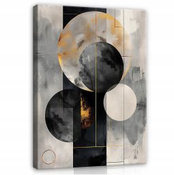 OBRAZ ART DECO ABSTRAKCJA ZŁOTO NA PŁÓTNIE ŚCIANĘ DO SYPIALNI SALONU 60x40