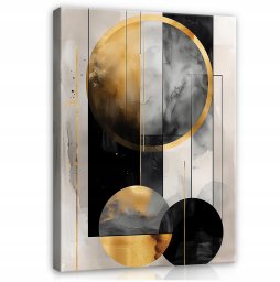 OBRAZ ABSTRAKCJA ART DECO ZŁOTO NA PŁÓTNIE ŚCIANĘ DO SYPIALNI SALONU 60x40