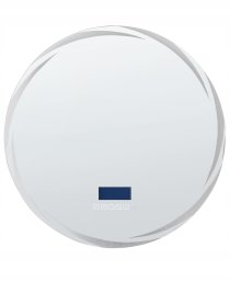 Lustro Beliani Lustro łazienkowe LED TANAY 60 cm 60 cm Wbudowany głośnik Bluetooth Srebrny