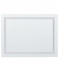 Lustro Beliani Lustro łazienkowe LED PRENOIS 80 cm 60 cm Srebrny
