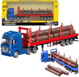 Ciężarówka Transport Drewna Metalowa Huina 1:50 Czerwona