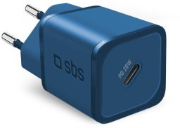 Ładowarka sieciowa SBS TETRGAN1C20B 20W GaN z Power Delivery - niebieska