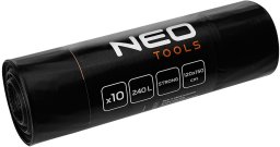 Worki budowlane 240 L, czarne, 10 sztuk, 60 mic