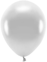 Balony Lateksowe Srebrne ECO 26cm, 10 Sztuk