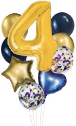 Zestaw balonów cyfra 4, wys. 40-60cm BCF-204-4