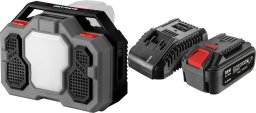 Radio budowlane Graphite Radio akumulatorowo-sieciowe Energy+ 18V, Li-lon, 58GE104 + akumulator 4 Ah z ładowarką 58GE132