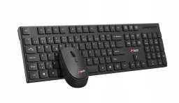 Klawiatura + mysz C-Tech C-TECH klawiatura z myszą WLKMC-03, Bezdrátowy set 2.4GHz, CZ, czarny