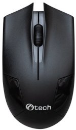 C-TECH myš WLM-08, bezdrátová, 1200DPI, 3 tlačítka, USB nano receiver, černá