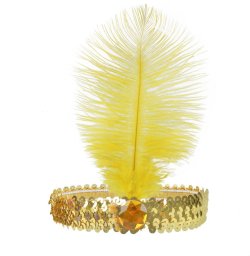 Ozdoba karnawałowa Opaska Charleston złota