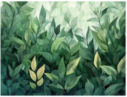 FOTOTAPETA LIŚCIE ZIELONE NATURA DO SYPIALNI SALONU KUCHNI TAPETA 350x250