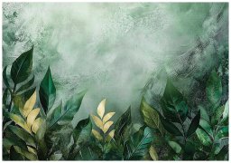 FOTOTAPETA LIŚCIE ZIELONE NATURA SYPIALNIA SALON TAPETA FLIZELINA 150x105