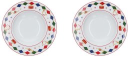Rose&Tulipani Zestaw 2 talerzy do zupy THE CHRISTMAS BAND 24 cm
