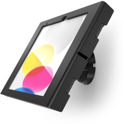 Compulocks Swell iPad 10th-11th (A16) Gen Swell Enclosure Bow Tilting Wall Mount Black - Befestigungskit (Gehause) - freiliegende Front-/Ruckkamera und Sensoren - fur Tablett - Neigen - verriegelbar - Aluminium - Schwarz - Wandmontage - fur Apple 10.