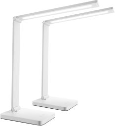 Lampa biurkowa Novaly, LED, ściemniana, składana, 5W - biały, Zestaw 2 sztuk
