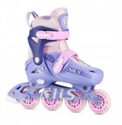 Rolki Nils Extreme NA13102 rekreacyjne regulowane fioletowe r. 30-33