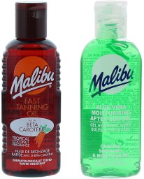 Malibu Malibu Olejek Do Szybkiego Opalania 100ml + Aloe Po Opalaniu 100ml