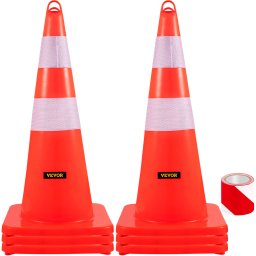 Pachołki Drogowe z Rączką 6 Sztuk 73 cm