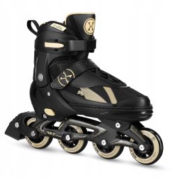 Rolki Nils Extreme NH382 rekreacyjne regulowane czarno-beżowe r. 36-39