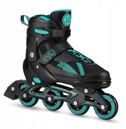 Rolki Nils Extreme NH382 rekreacyjne regulowane czarno-niebieskie r. 32-35