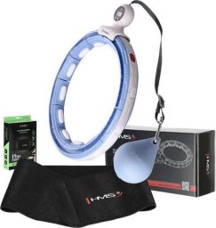 HMS ZESTAW HULA HOP MAGNETYCZNY BLUE HHM15 Z LICZNIKIEM HMS + PAS BR163 BLACK PLUS SIZE