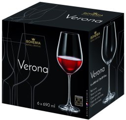 VERONA 1SG80/690ML RED WINE 6 PCS