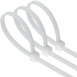 PLASTROL OPASKA PLASTIKOWA BIAŁA 2,5 x 100mm 100szt.