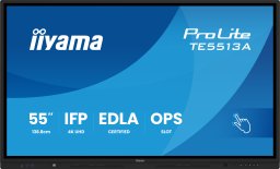 iiyama TE8613A-B1AG signage display Interaktywny płaski panel 2,17 m (85.6") Wi-Fi 450 cd/m² 4K Ultra HD Czarny Ekran dotykowy Procesor wbudowany Android 18/7