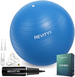 Revity Piłka gimnastyczna do ćwiczeń rehabilitacyjna do treningu fitness 65 cm