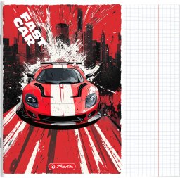 Zeszyt A5 16 kartek w kratkę z marginesem 70g/m2 Fast Car HERLITZ