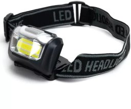 Czołówka 1.2W/130lm led COB zasięg wiązki 30m lampka na 3 baterie AAA