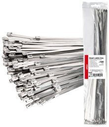 AMiO Opaski zaciskowe metalowe ze stali nierdzewnej 7.9x600mm 100 szt. amio-04327
