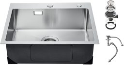 Zlew gastronomiczny basen zlewozmywak gospodarczy 68 x 45 cm stal