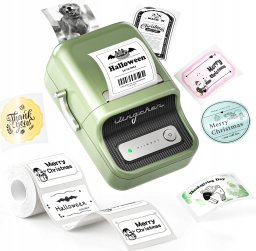 NIIMBOT Drukarka Termiczna NAKLEJKI Bluetooth B21 PRO Wydruk 2KOLORY 300dpi