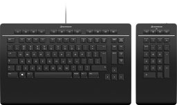 3Dconnexion Klaviatūra Pro with Numpad - Full-size (100%) - USB + RF belaidė + Bluetooth - Scissor key switch - QWERTY - Juodas