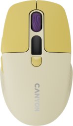 CANYON Mysz bezprzewodowa MW-26 LCD Cicha Dwa Tryby Żóta