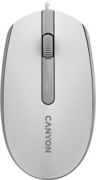 CANYON Mysz przewodowa M-10 Biało - Szara