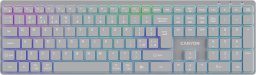 CANYON Klawiatura HKB-W11 UK/US RGB Dwa Tryby Bezprzewodowa Szara