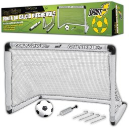 Sport One Sport1 Foldbart fodbolmål med fodbold og pumpe
