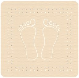 KLEINE WOLKE Foot Mata antypośl. Sandbeige 55x55