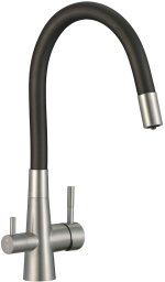 Bateria kuchenna Laveo LAVEO Riveco - bateria zlewozmywakowa stojąca z elastyczną wylewką i systemem do filtrowania wody