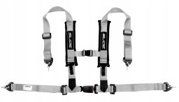 Pasy sportowe Slide V2 Srebrne 4P 2" E4