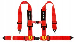 Pasy sportowe Slide V2 Czerwone 4P 3" E4