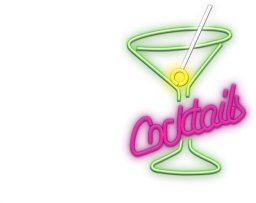 Dekoracja świąteczna TelForceOne Neon PLEXI LED COCKTAILS różowy zielony FPNE02X Forever Light
