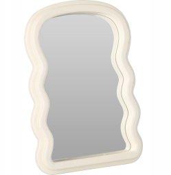 Dekoracyjne lustro w falistej ramie, 18 x 26 cm