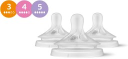 New! Philips Avent Natural Response feeding bottle silicone teat set (3 pieces) SCY960/03