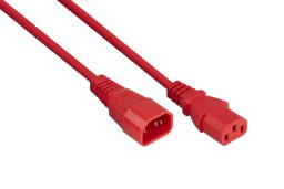 Kabel zasilający Alcasa Kabelmeister SK1430-R030 kabel zasilające Czerwony 3 m IEC C14 IEC C13