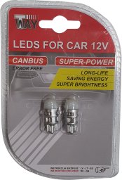 Car Light LED BULBS T10 CANBUS WHITE 2PCS
