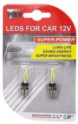Car Light LED BULBS.GLASS FILAMENT T10 12V 2PCS